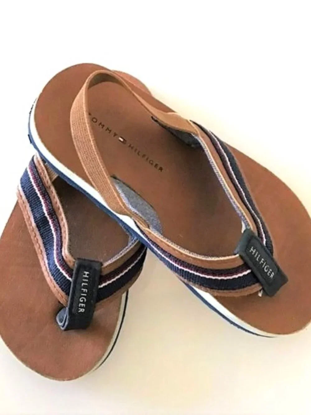 TOMMY HILFIGER TODDLER BOYS LIL DANNY FLIP FLOPS SIZE 7/8